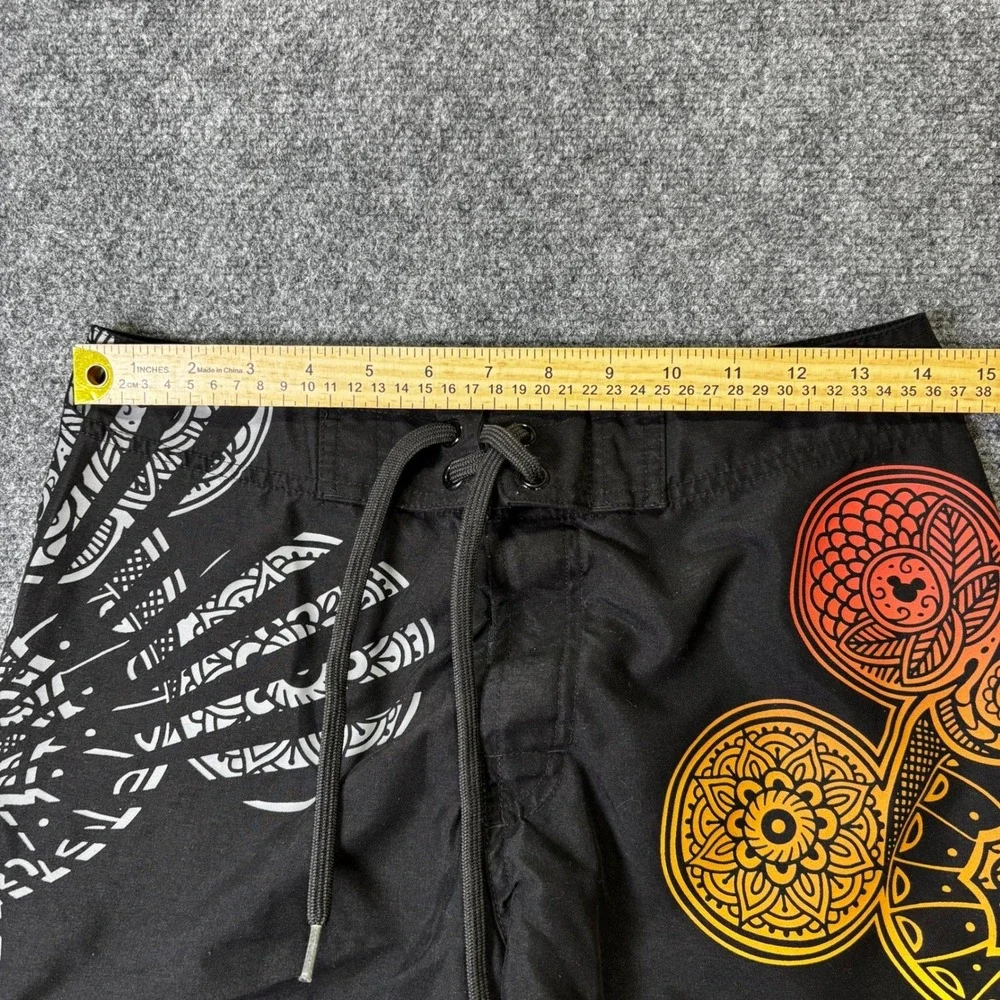 Disney Disneyland Walt‎ Disney World Mickey Mouse Black Board Shorts Men Size 28